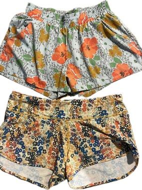 Athletic shorts - 2 pair; SMARTWOOL (M) & TOAD & CO(S); super colorful